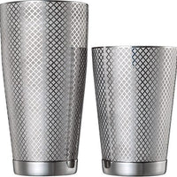 Barfly - Diamond Lattice 28 Oz & 18 Oz Stainless Steel Silver Cocktail Shaker/Tin Pack - M37200