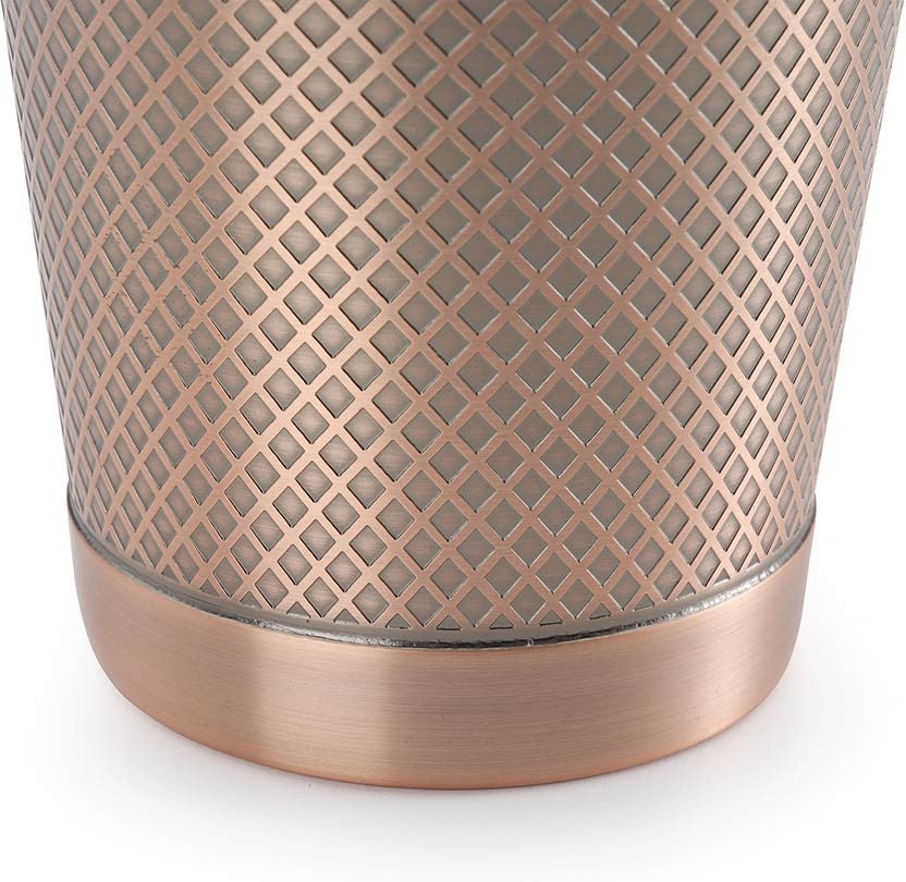 Barfly - Diamond Lattice 28 Oz Stainless Steel Antique Copper Full Size Cocktail Shaker - M37199ACP