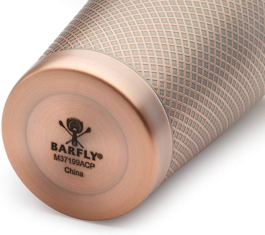 Barfly - Diamond Lattice 28 Oz Stainless Steel Antique Copper Full Size Cocktail Shaker - M37199ACP