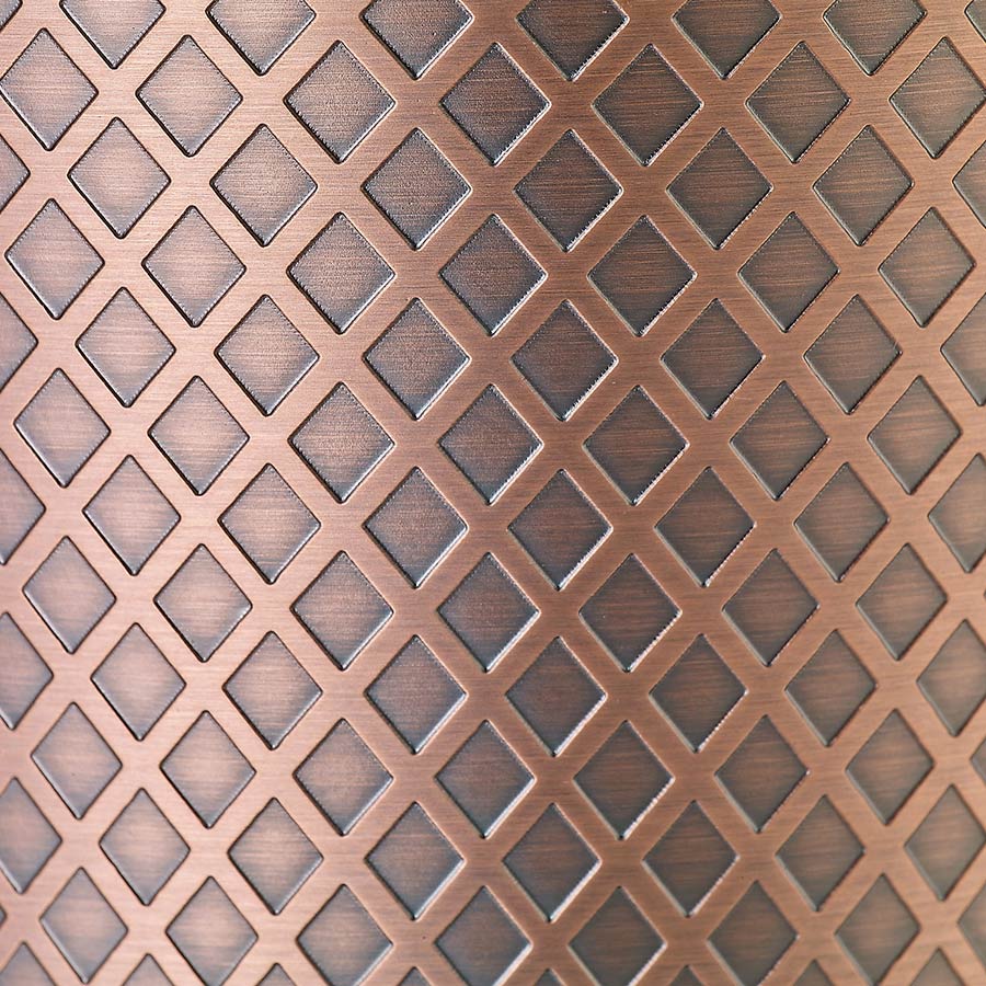 Barfly - Diamond Lattice 28 Oz Stainless Steel Antique Copper Full Size Cocktail Shaker - M37199ACP