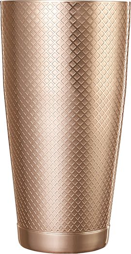 Barfly - Diamond Lattice 28 Oz Stainless Steel Copper Plated Full Size Cocktail Shaker - M37199CP