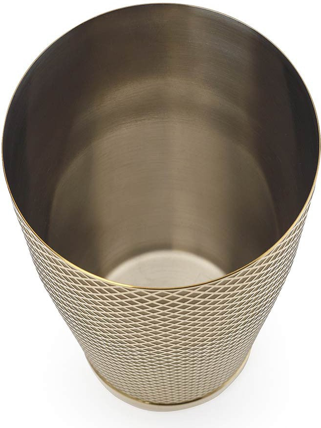Barfly - Diamond Lattice 28 Oz Stainless Steel Gold Plated Full Size Cocktail Shaker - M37199GD