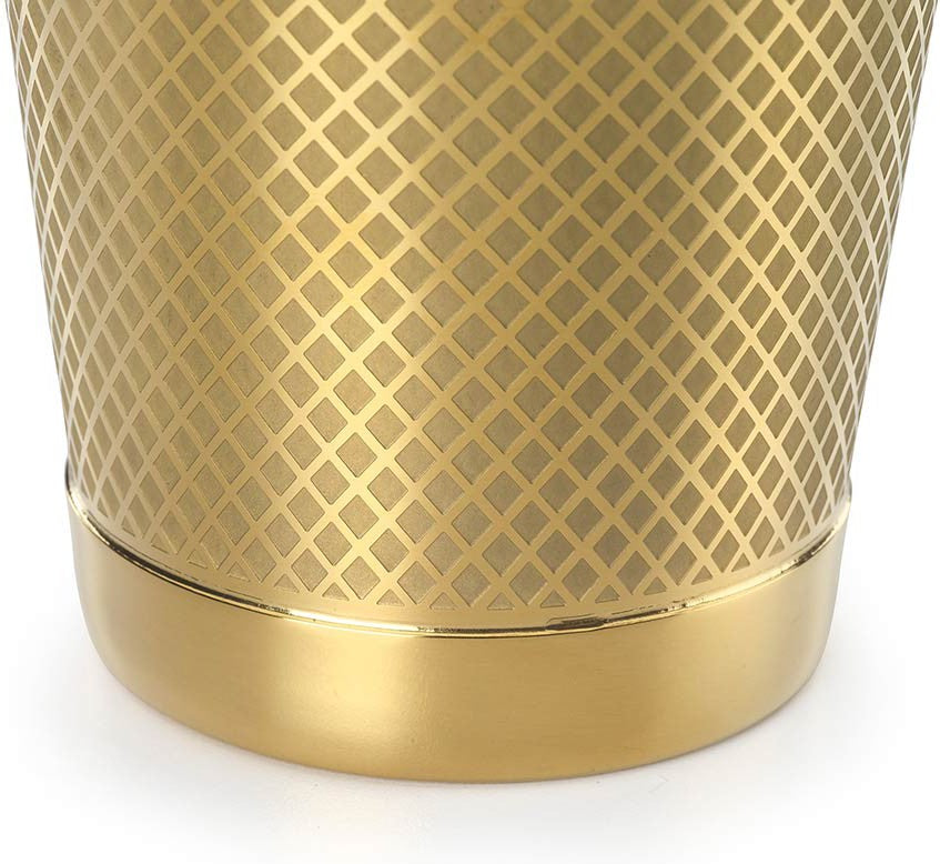 Barfly - Diamond Lattice 28 Oz Stainless Steel Gold Plated Full Size Cocktail Shaker - M37199GD