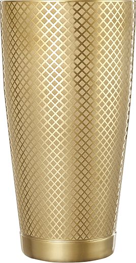 Barfly - Diamond Lattice 28 Oz Stainless Steel Gold Plated Full Size Cocktail Shaker - M37199GD