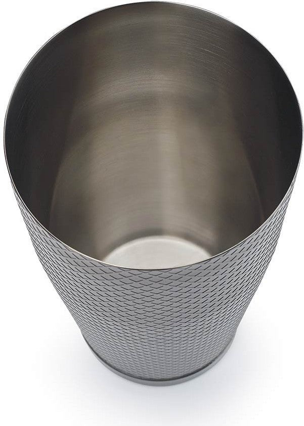 Barfly - Diamond Lattice 28 Oz Vintage Stainless Steel Gun Metal Black Full Size Cocktail Shaker - M37199BK