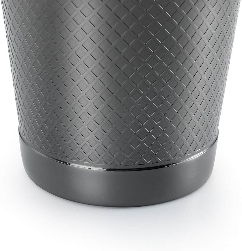 Barfly - Diamond Lattice 28 Oz Vintage Stainless Steel Gun Metal Black Full Size Cocktail Shaker - M37199BK
