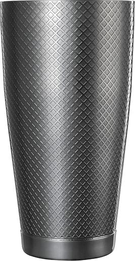 Barfly - Diamond Lattice 28 Oz Vintage Stainless Steel Gun Metal Black Full Size Cocktail Shaker - M37199BK