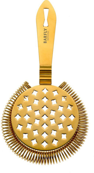 Barfly - Gold Plated Classic Hawthorne Spring Bar Strainer - M37037GD