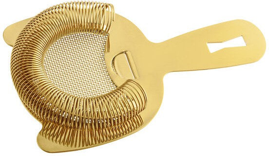 Barfly - Gold Plated Fine Mesh Spring Strainer - M37185GD