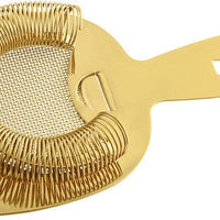 Barfly - Gold Plated Fine Mesh Spring Strainer - M37185GD