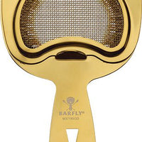 Barfly - Gold Plated Fine Mesh Spring Strainer - M37185GD