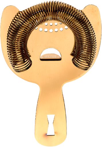 Barfly - Gold Plated Heavy-Duty 4 Prong Spring Bar Strainer - M37071GD