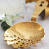 Barfly - Gold Plated Scalloped Julep Strainer - M37029GD
