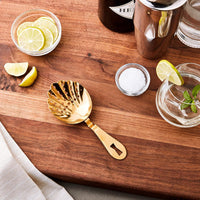 Barfly - Gold Plated Scalloped Julep Strainer - M37029GD