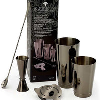 Barfly - Gun Metal Black Basic 5-Piece Cocktail Kit - M37101BK