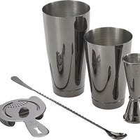 Barfly - Gun Metal Black Basic 5-Piece Cocktail Kit - M37101BK