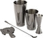 Barfly - Metal Black Diamond Lattice Basic Cocktail Shaker, Pack Of 4 - M37206BK