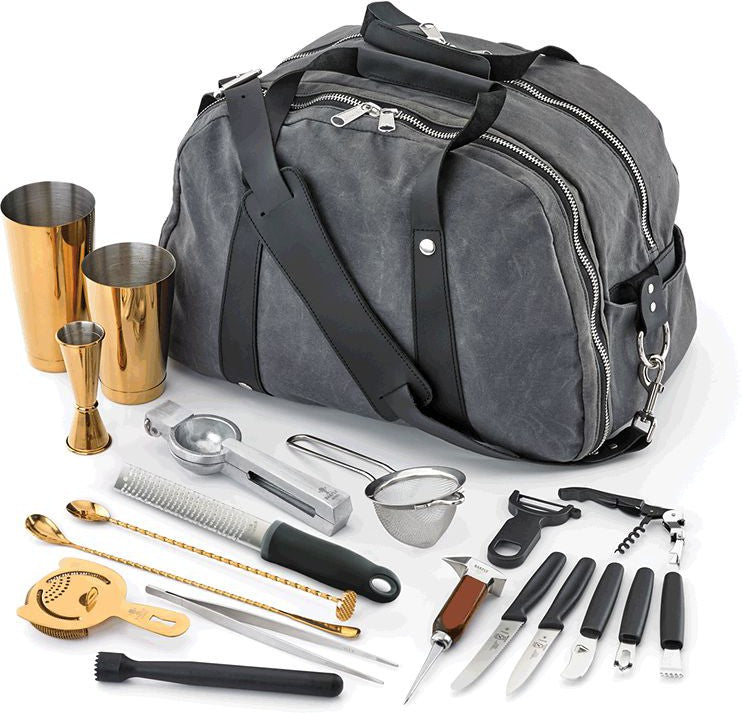 Barfly - Metal Gold-Plated Deluxe II Bartending Pack - M37103GD