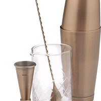 Barfly - Stainless Steel Antique Copper 5-Piece Cocktail Mixing Kit - M37131ACP