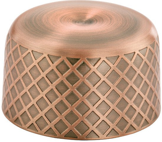 Barfly - Stainless Steel Antique Copper Diamond Lattice Japanese Style Replacement Cap For M37205ACP - M37205ACP-CAP