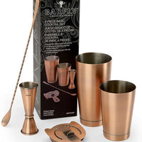 Barfly - Stainless Steel Antique Copper-Plated Basic 5-Piece Cocktail Kit - M37101ACP