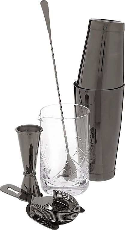 Barfly - Stainless Steel Black 5-Piece Cocktail Mixing Kit - M37131BK