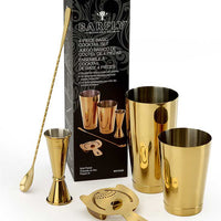 Barfly - Stainless Steel Gold-Plated Basic 5-Piece Cocktail Kit - M37101GD