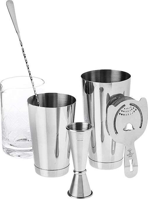 Barfly - Stainless Steel Silver 5-Piece Cocktail Mixing Kit - M37131