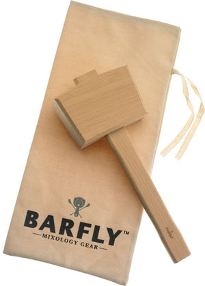 Barfly - Wood Ice Mallet With Lewis Canvas Ice Bag - M37104