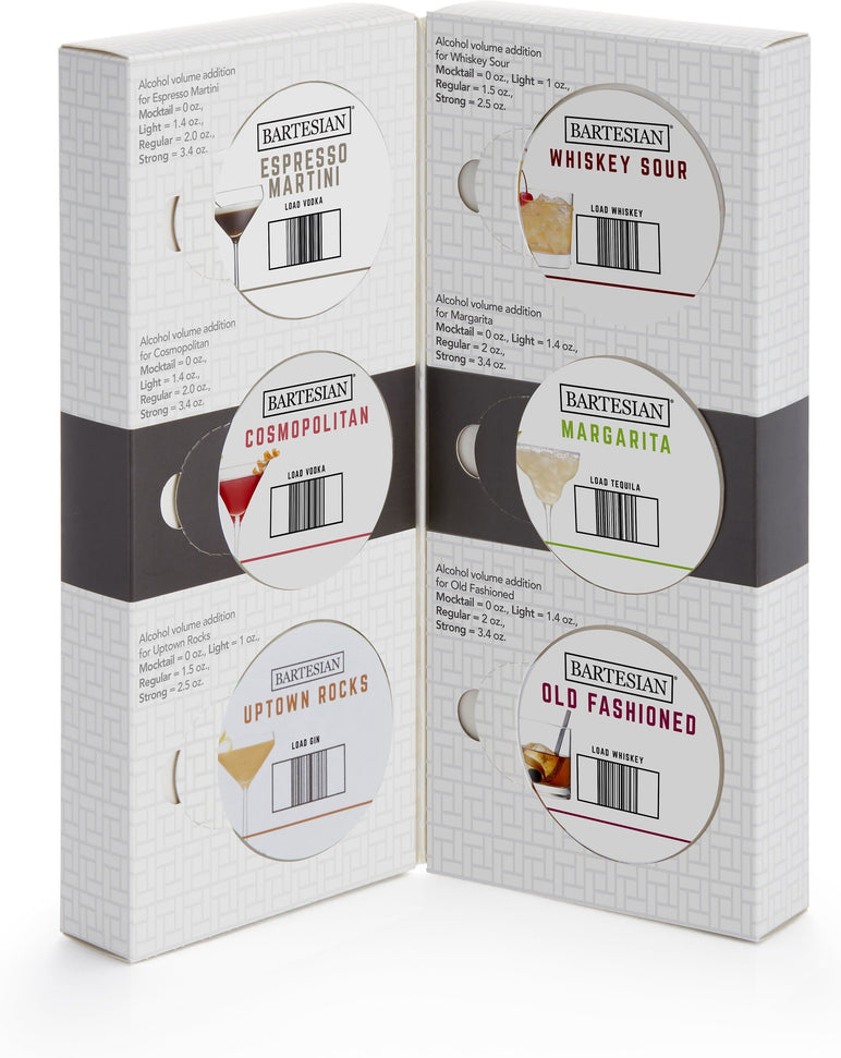 Bartesian - Classic Collection Variety For Bartesian Premium Cocktail Maker, Pack of 6 - 55524