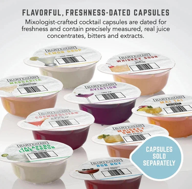 Bartesian - Duet Cocktail Maker Machine with 2 Glass Spirit Bottles - 55310