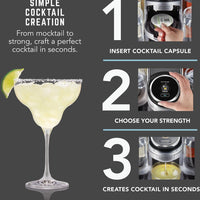 Bartesian - Professional Cocktail Machine Includes 5 Glass Containers - 55306