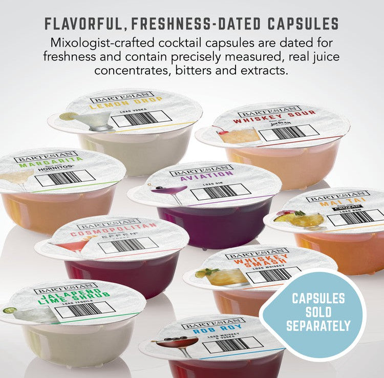 Bartesian - Professional Cocktail Machine Includes 5 Glass Containers - 55306