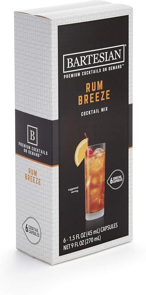 Bartesian - Rum Breeze Cocktail Mixer Capsules, Pack of 6 - 55354
