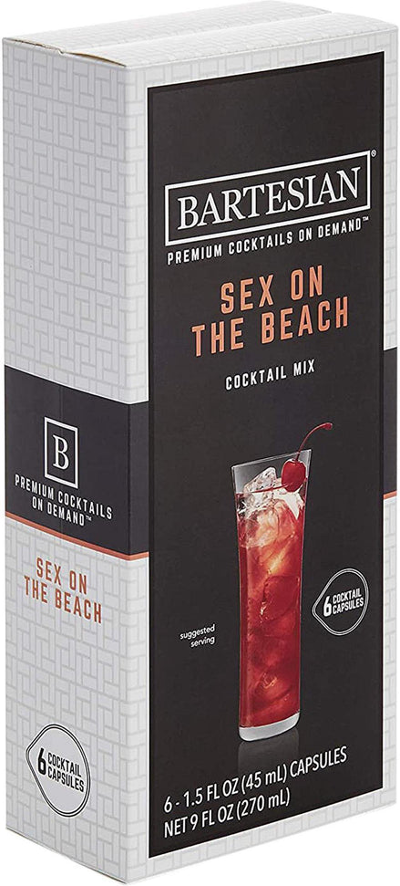 Bartesian - Sex on the Beach Cocktail Mixer Capsules, Pack of 6 - 55355