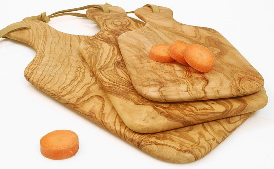 Berard - 10" x 4.75" Olivewood Cutting Board with Handle - 54071