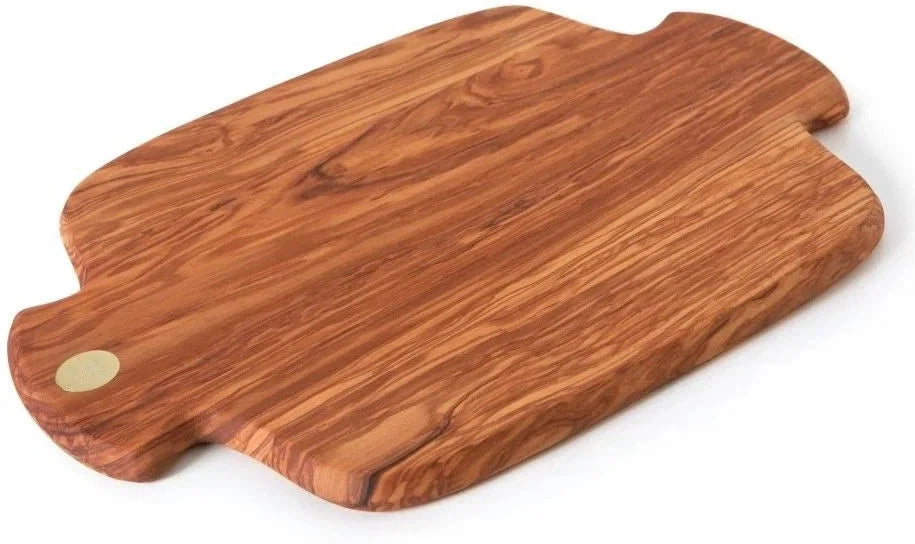 Berard - 11.41" x 7.87" Racine Large Olive Wood Cutting Board with Handle - 7454620