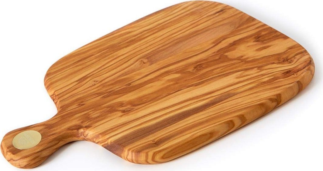 Berard - 11.41" x 7.87'' Racine Small Olive Wood Cutting Board with Handle - 7454600