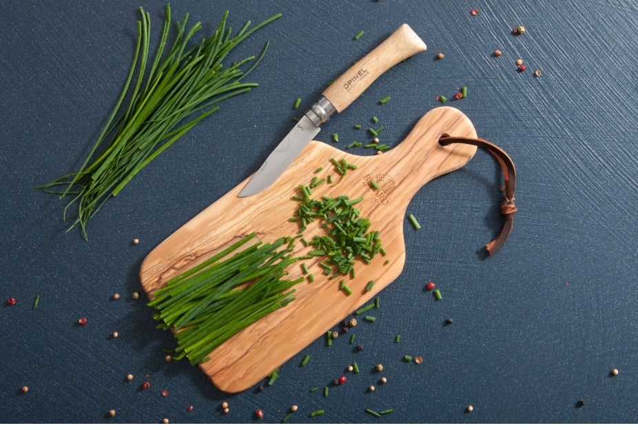 Berard - 11.5" x 5.7" Olivewood Cutting Board with Handle - 54072