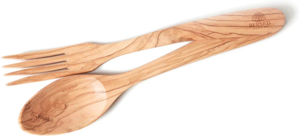 Berard - 12" Olivewood Parisien Server, 2 PC Set - 02774