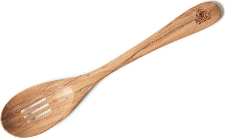 Berard - 12" Olivewood Slotted Spoon - 22474