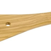 Berard - 12.5" Olivewood Curved Spatula with 12 Holes - 66476