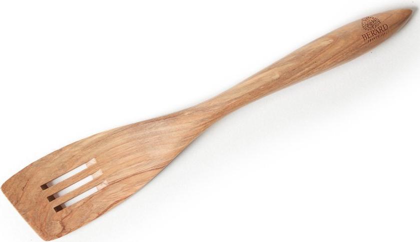 Berard - 12.5" Terra Olivewood Slotted Spatula - 66772