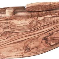 Berard - 13" x 7 " Olivewood Cheese Board with Knife - 56178