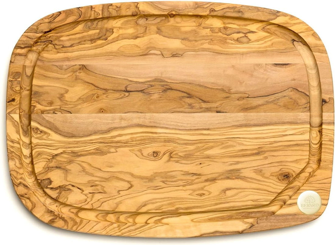 Berard - 13" x 9.45" Olive Wood Nerro Cutting Board - 7455330