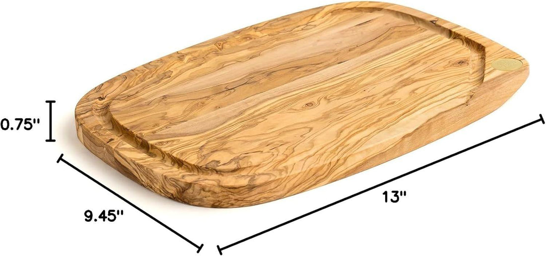 Berard - 13" x 9.45" Olive Wood Nerro Cutting Board - 7455330