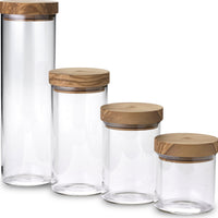 Berard - 13.5 Oz Olivewood Glass Jar with Lid - 35100