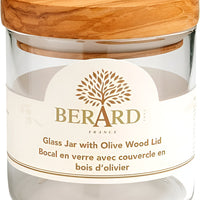 Berard - 13.5 Oz Olivewood Glass Jar with Lid - 35100