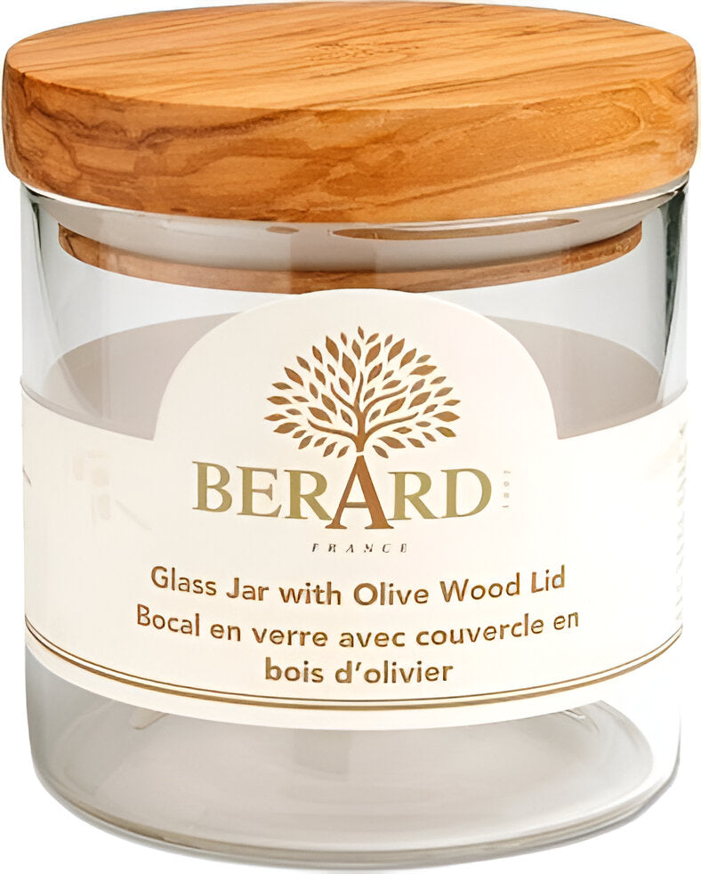 Berard - 13.5 Oz Olivewood Glass Jar with Lid - 35100