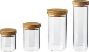 Berard - 20 Oz Olivewood Glass Jar with Lid - 35101